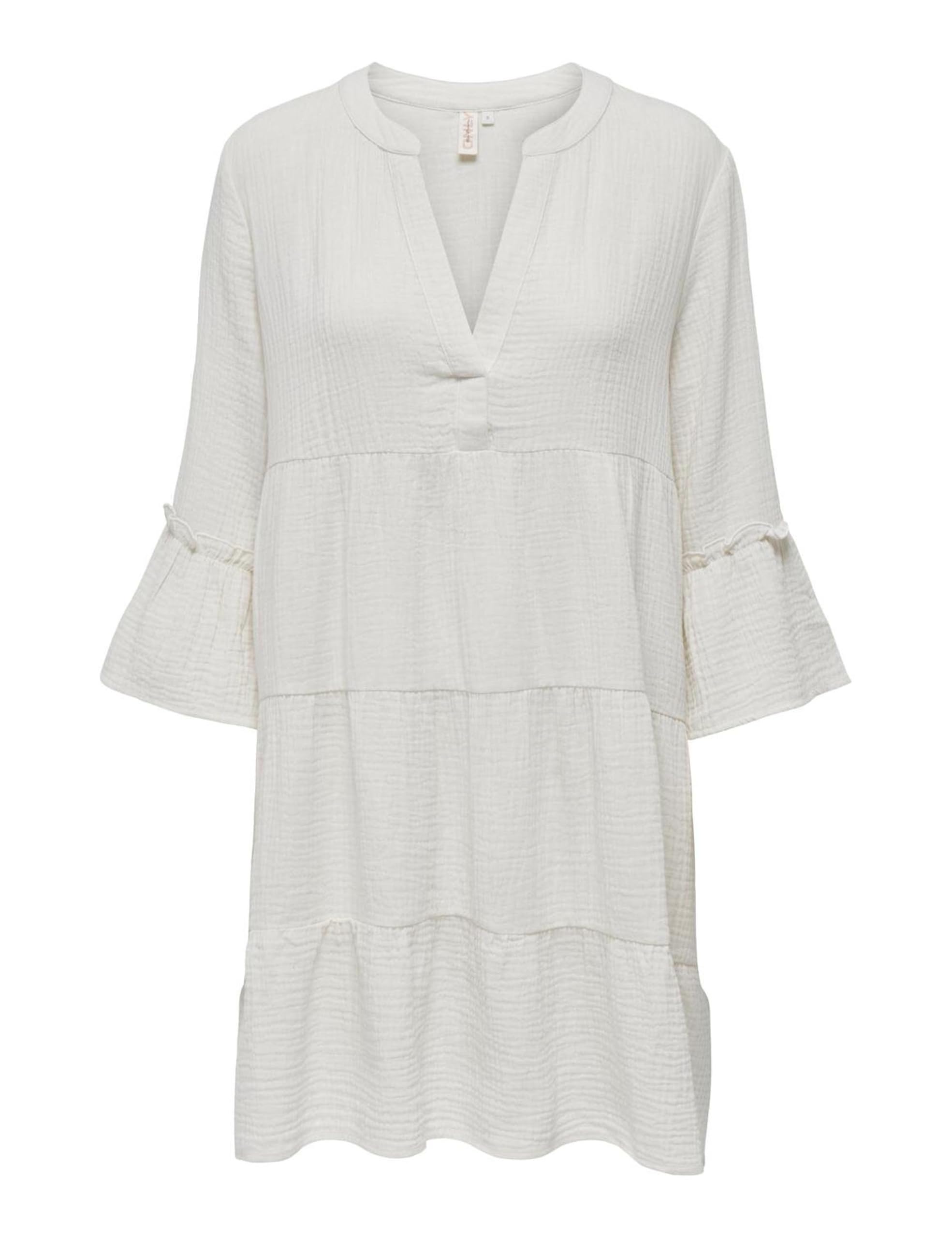 ONLY Women's Onlthyra Peplon Dress Noos WVN, Cloud Dancer, S