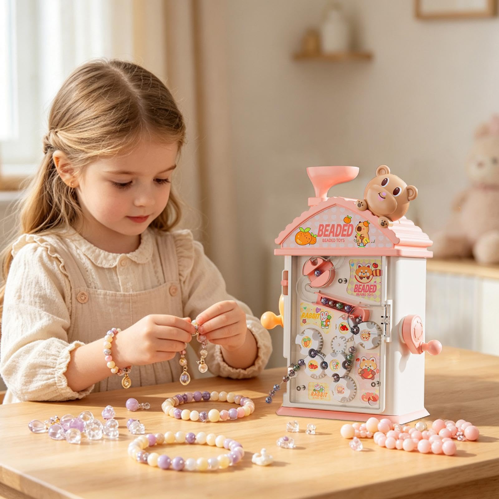 Kit de Perles pour Fabrication de Bijoux DIY pour Filles et Garçons
