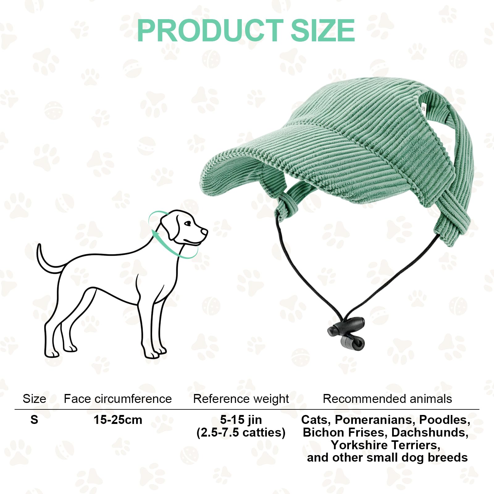 Hunde Cappy mit Ohrlöchern, Hundemütze & Hundecappi für Kleine Hunde und Katzen, Hunde Kappe Sonnenschutz, Sonnenhut Hund Klein mit Verstellbarem Kinnriemen, Dog Hat für Sommer Outdoor