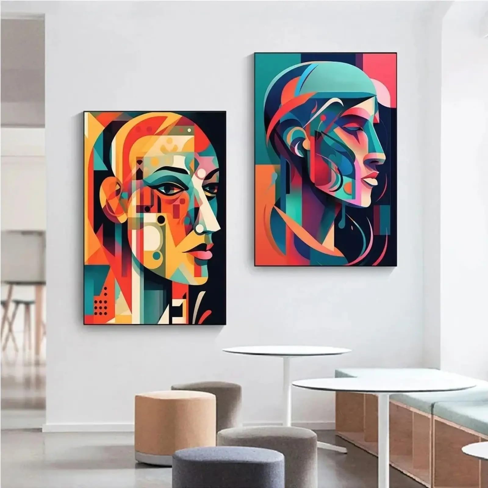 Tableau mural abstrait grand format toile décoration salon