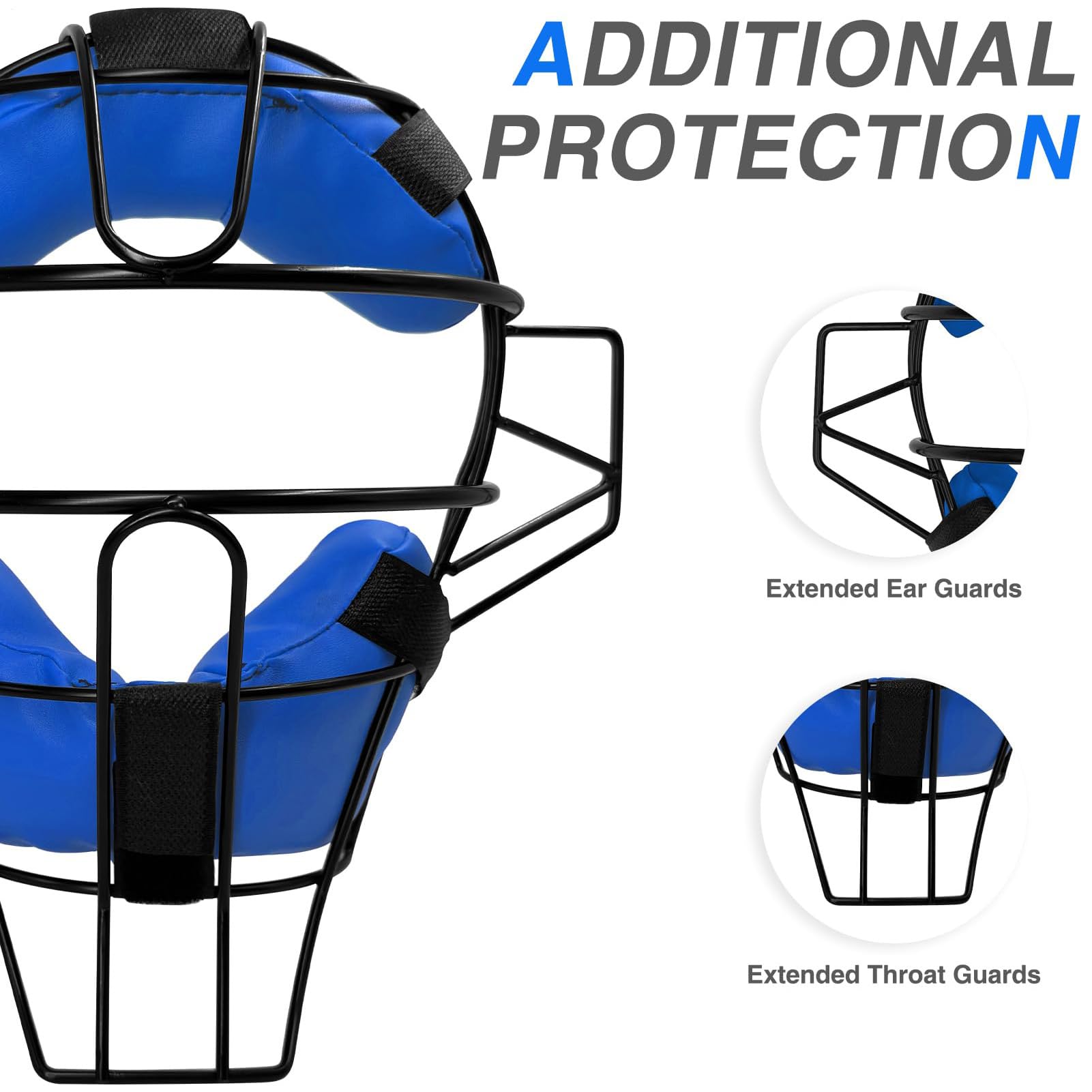 Baseball-Catcher-Maske, Schiedsrichter-Gesichtsmaske | Verstellbare Vollgesichtsschutzmaske - Die traditionelle Baseball-Schiedsrichtermaske aus hohlem Stahl mit bequemer Passform bietet maximalen Sch