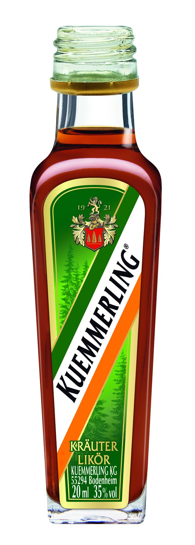 Kuemmerling Kräuterlikör, 25er Würfel (25x0,02l) 35% vol. - Der Halbbitterlikör mit Kultstatus!, auf Kräuterbasis, 25 Kleinflaschen sind praktisch zum Mitnehmen, super für Parties mit Freunden