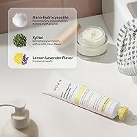 Vista 4 de Boka Pasta de dientes sin flúor, pasta de dientes nano hidroxiapatita, adecuada para dientes sensibles, para adultos y niños, sabor a lavanda limón