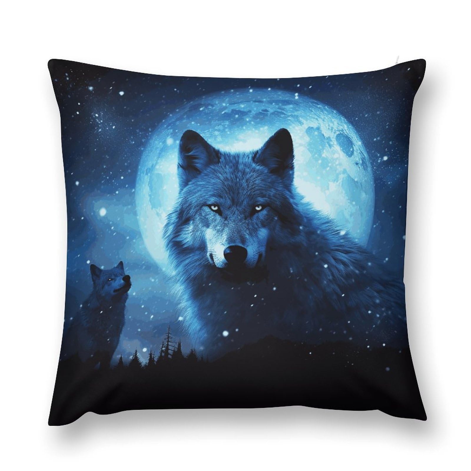 MUSM Wolfs Throw Pillow Cover 26 "x26 Wrinkle&Fade Resistant Cozy Soft Plush Pillow Case Protector Double-Sided Personalized Pillowcase Pillow Shams Cushion Cover for Home