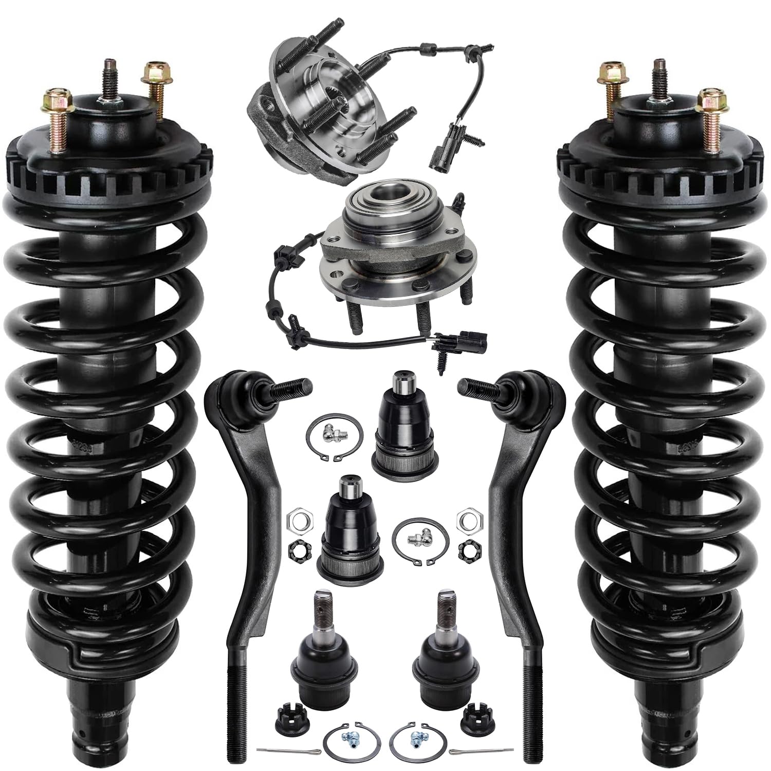 Detroit Axle - 10pc Front Suspension Kit for Chevrolet Trailblazer EXT