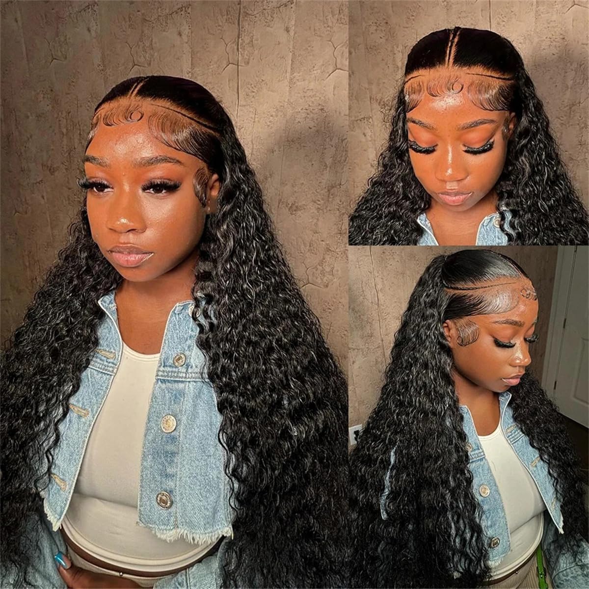 13X4 13X6 Deep Wave Transparent Lace Frontal Human Hair Wigs Brazilian Human Remy Curly Hair For Black Women Deep Wave