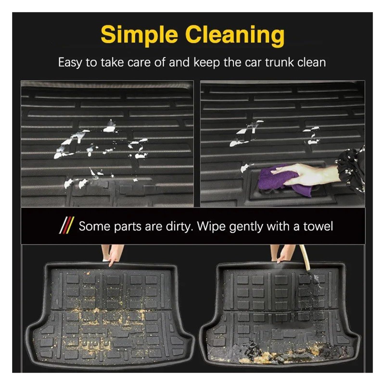 Alfombra para Maletero Accesorios para Jeep para Grand para Cherokee Alfombrilla para Maletero Bandeja para Suelo Alfombra Impermeable para De Coche