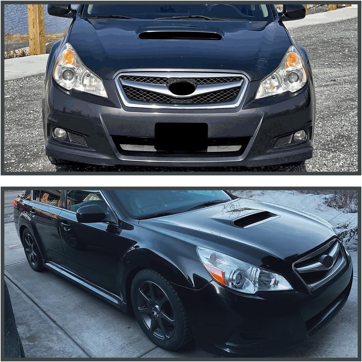 SPEC-D TUNING Chrome Projector Headlights Compatible with 2010-2014 Subaru Legacy, 2010-2014 Subaru Outback, Left + Right Pair Headlamps Assembly