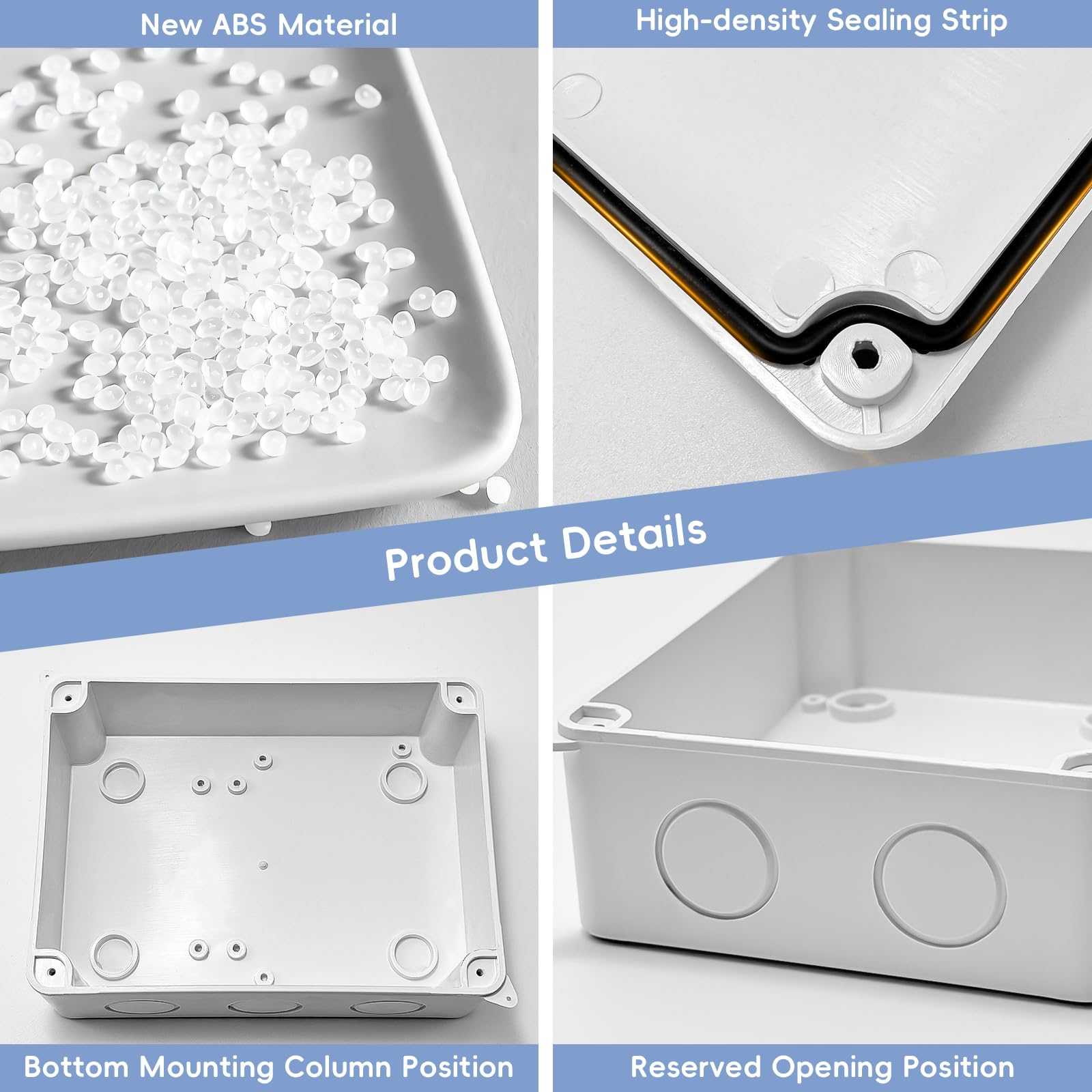 Scatola Giunzione Elettrica IP65 - 150x110x70mm, Impermeabile, Per Esterni, Con Connettori - Foto 9