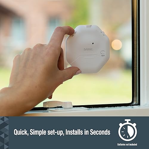 Miniatura 7 de Sabre Alarma de seguridad de tope de puerta de cuña de 120 dB, sirena inalámbrica extremadamente fuerte audible hasta 1,500 pies, almohadilla