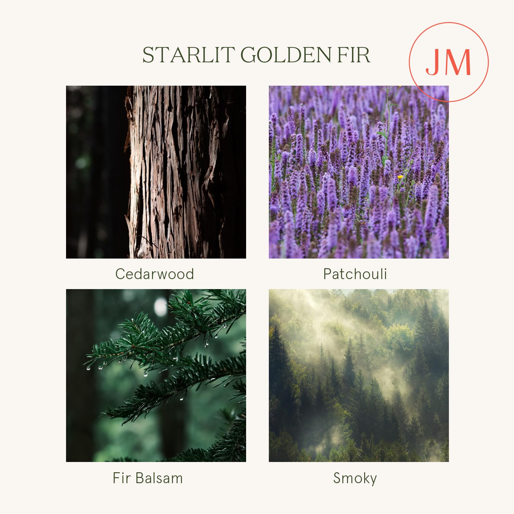 Amélie Starlit Bougie parfumée Sapin doré Taille moyenne 325 ml