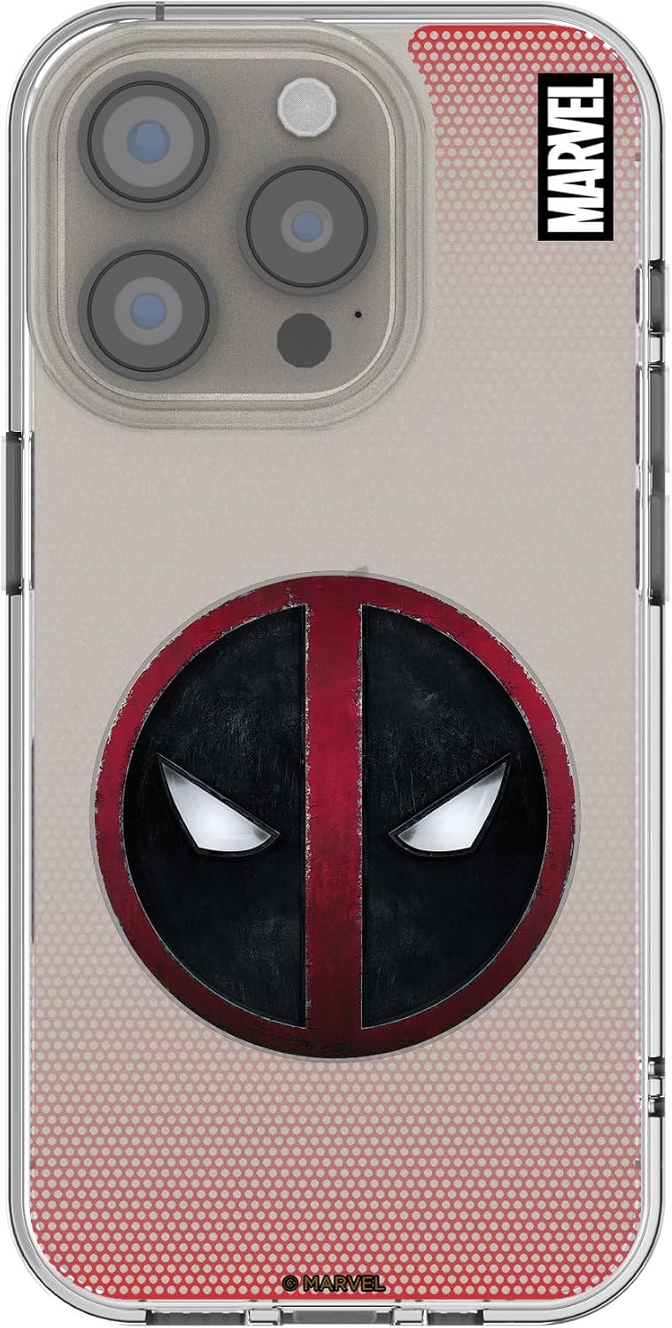 Keyscaper Marvel Deadpool Grid Clear Cell Phone Case for iPhone 16 Pro Max