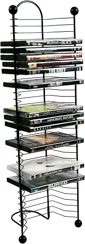 Atlantic Estante Nestable 32 Blu-Ray - Diseño moderno que ahorra espacio, construcción de acero duradero PN63712046 en negro