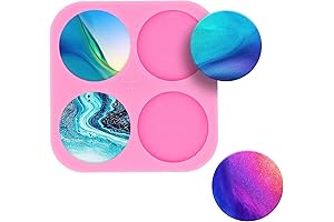 Super Shiny 1.5 Inch Silicone Mold Kit for Circle Phone Grip Resin Jewelry Making