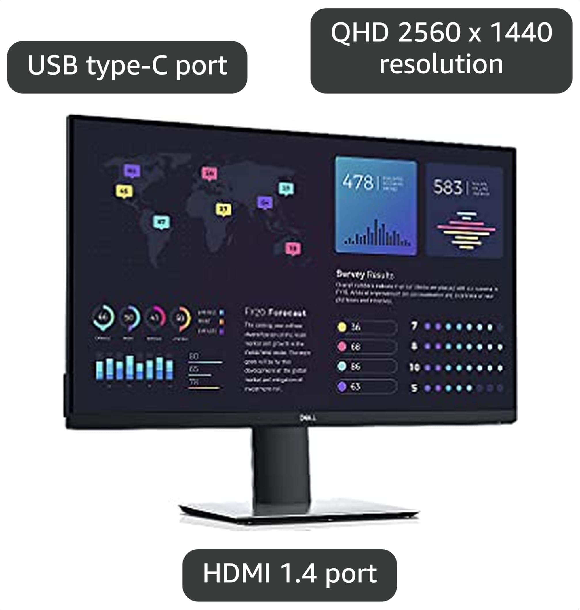 DELL P2720DC 27インチモニター 本体 Amazon.com: Dell P2720DC 27-Inch QHD 2560 x 1440 DisplayPort, USB