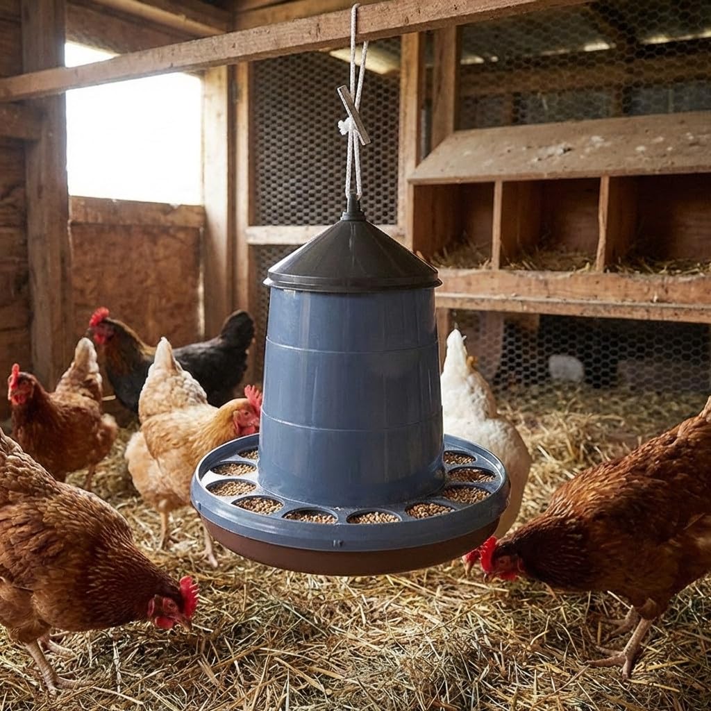 Mangiatoia tramoggia gallina per appendere 16 kg, dimensioni 46 x 55 cm