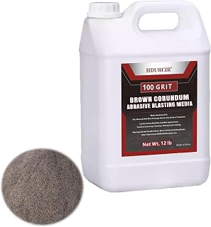Brown Corundum Abrasive Blasting Media (Brown Aluminum Oxide) 12LBS 100GRIT Medium to Fine Sand Blasting Abrasive Media for Blasting Cabinet or Blasting Guns