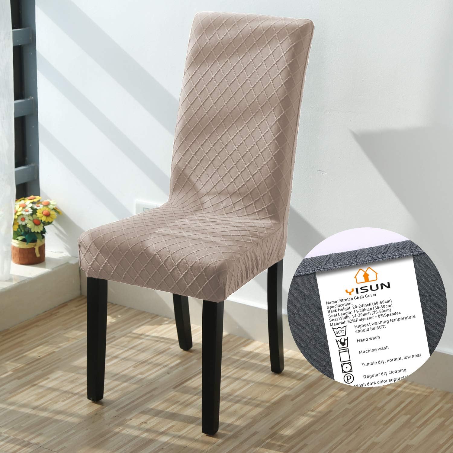 ❤ Crazy Deals YISUN Modern Stretch Dining Chair Covers Removable Washable Spandex Slipcovers for High Chairs 4/6 PCs Chair Protective Covers (Light Brown, 4 PCS) Best Cyber Deals 🔥 YISUN Modern Stretch Dining Chair Covers Removable Washable Spandex Slipcovers for High Chairs 4/6 PCs Chair Protective Covers (Light Brown, 4 PCS)