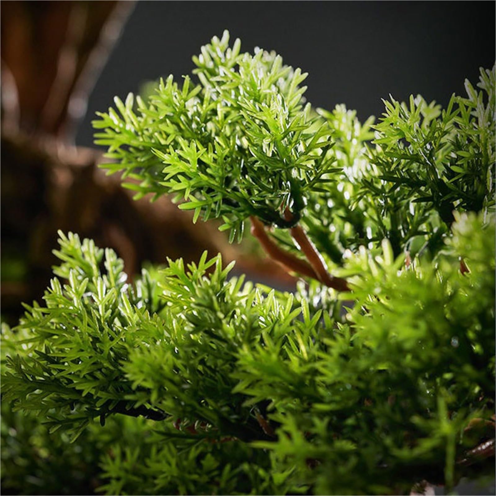 Sztuczne drzewka Bonsai Sztuczne Bonsai fałszywe zielone rośliny doniczkowe ozdoby wystrój domu(Red)