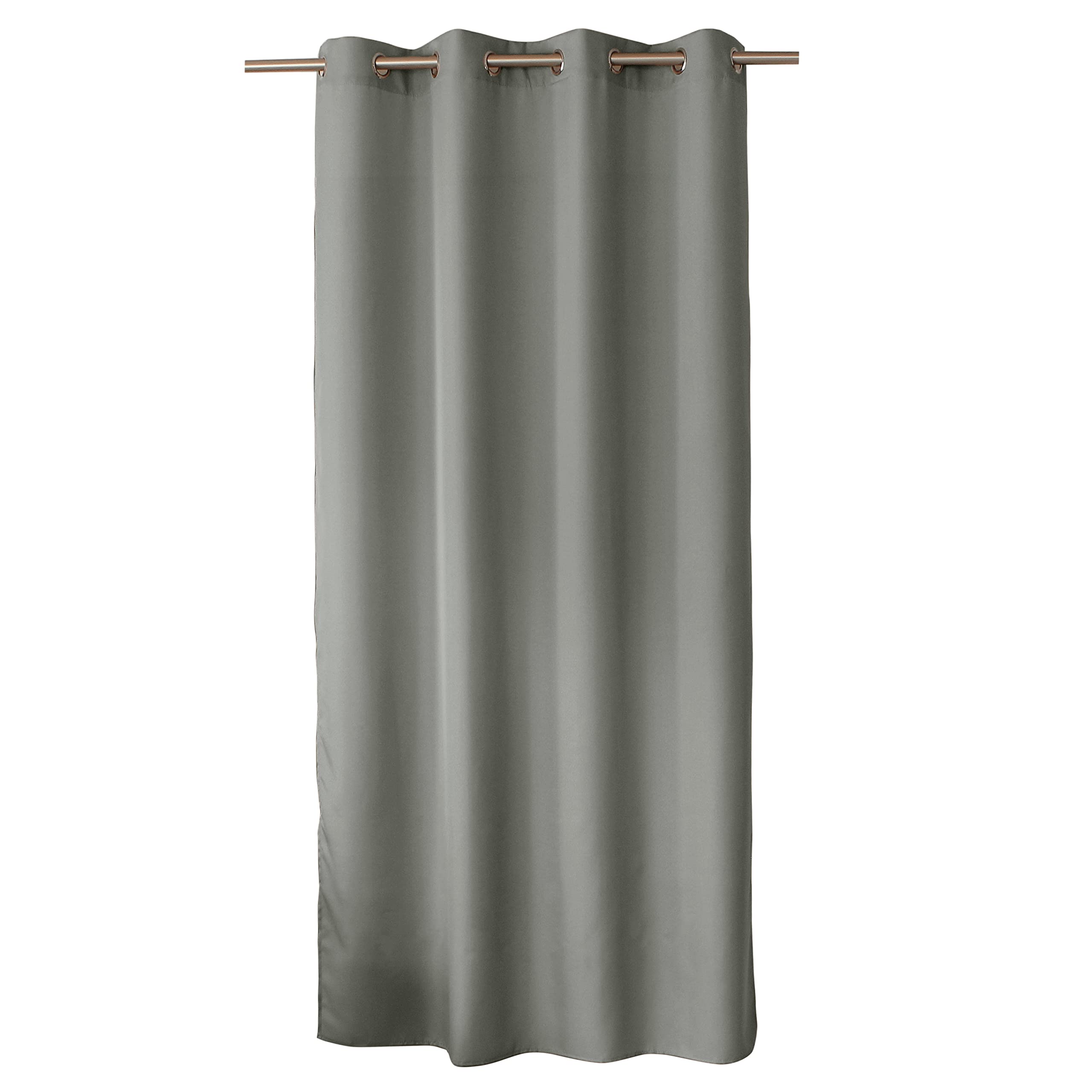 ED ENJOY HOME Oscurante, filettata con 8 Occhielli in Metallo Cromato, Diametro 4 cm, Poliestere, 140 x 240 cm, Collezione Floppy, Colore Senape, Tenda per la casa, Mostarda, 135240cm