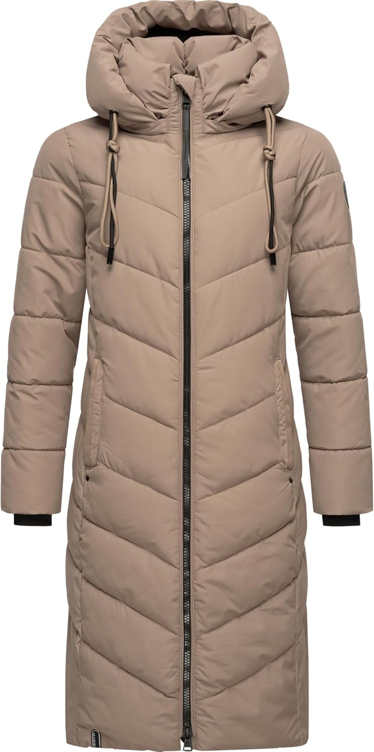 Marikoo Women’s Winter Jacket with Hood | Windproof & Weather-Resistant Jacket | Quilted, Puffy Coat | Sahnekatzii XIV XS-5XL