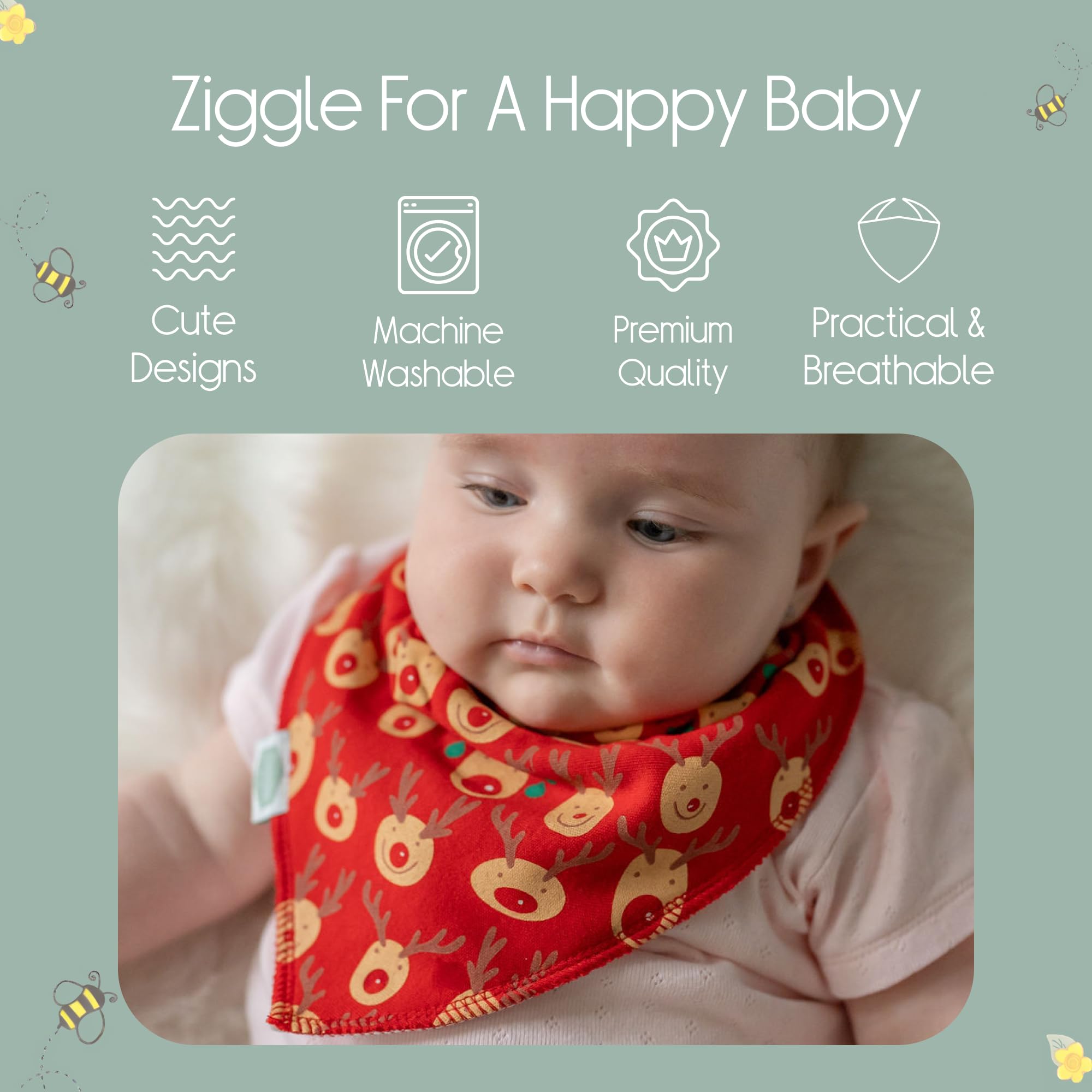 Bandana Dribble Bibs - Cotton Front Baby Bibs Newborn to 24 Months - Newborn Baby Gifts - Bibs For Comfortable Kids — view 111