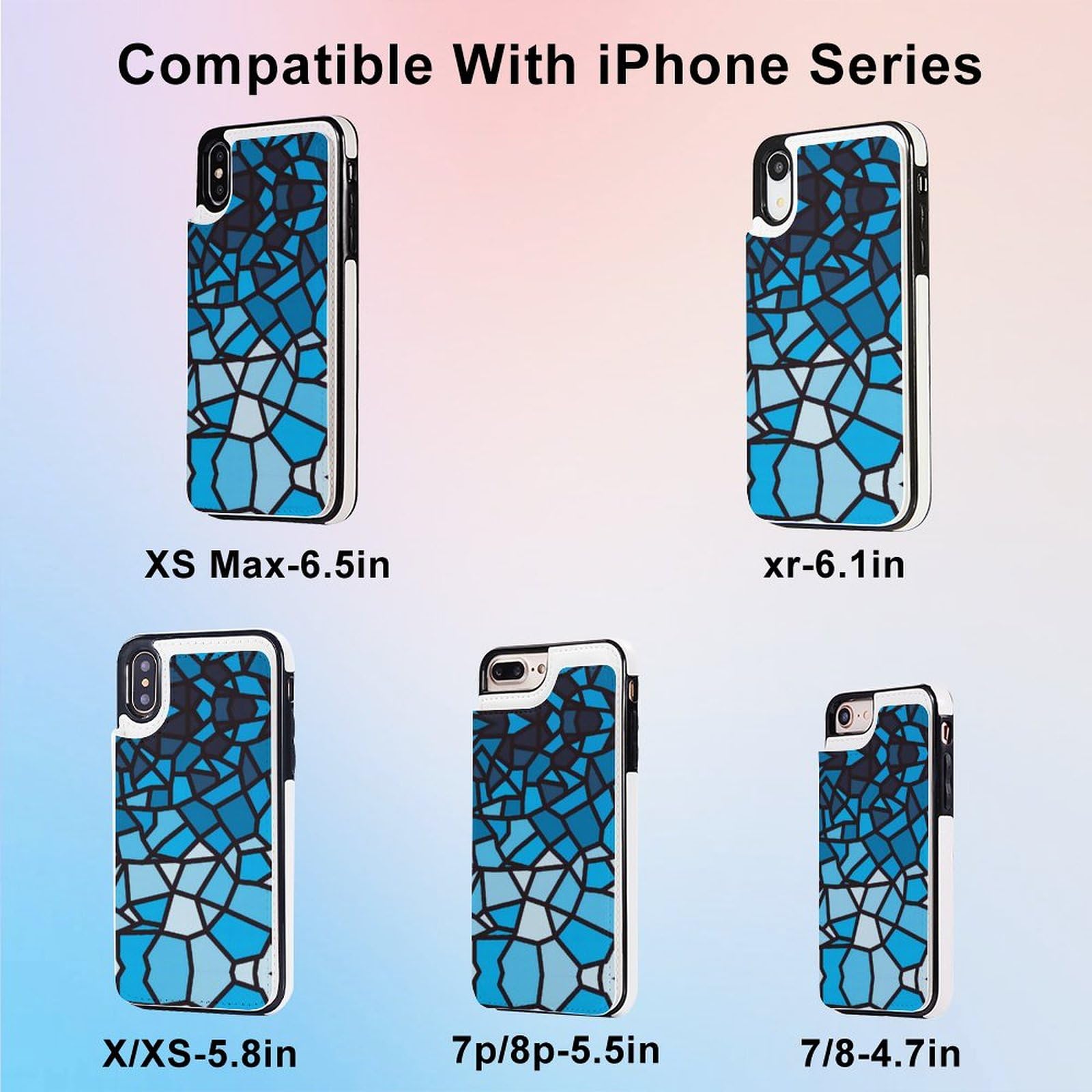 Amazon.co.jp: iPhone 13 Proケース 手帳型 ブルーガラス スマホケース