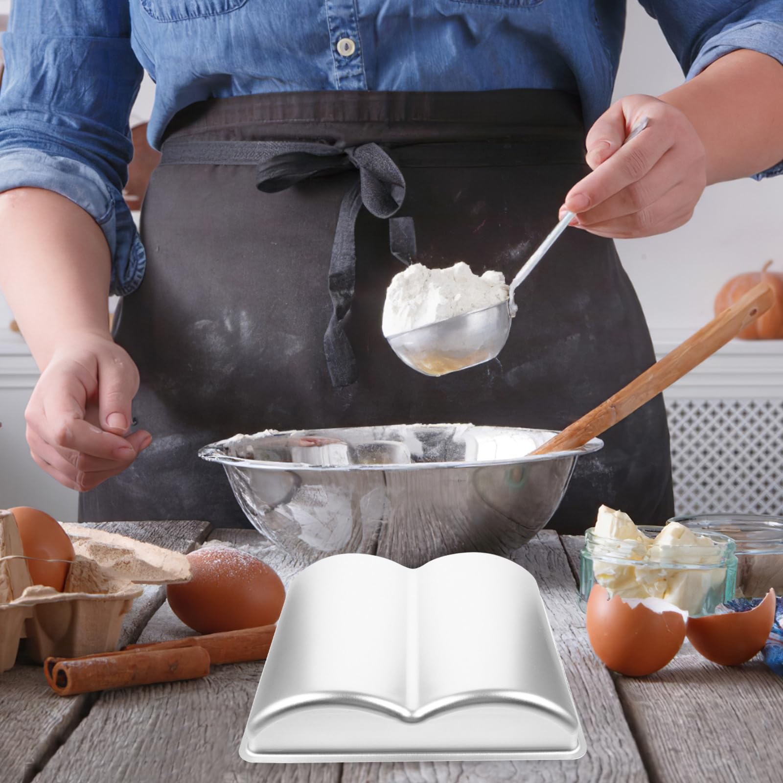Stampo per Torta a Forma di Libro Facile da Pulire da Sformare in Lega di Alluminio la Preparazione di Dolci Quotidiani