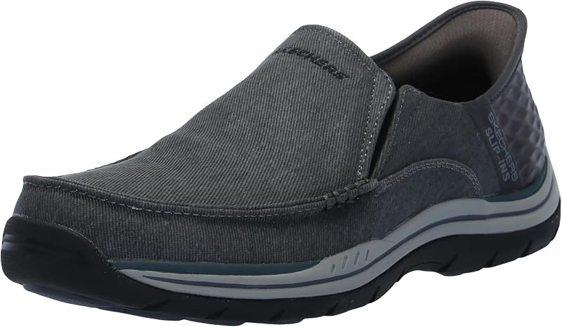 Skechers Men's USA Expected - Cayson Moc Toe Canvas Slip-Ins | Casual, Slip-ins, Relaxed Fit, Air-Cooled Memory Foam, Vegan