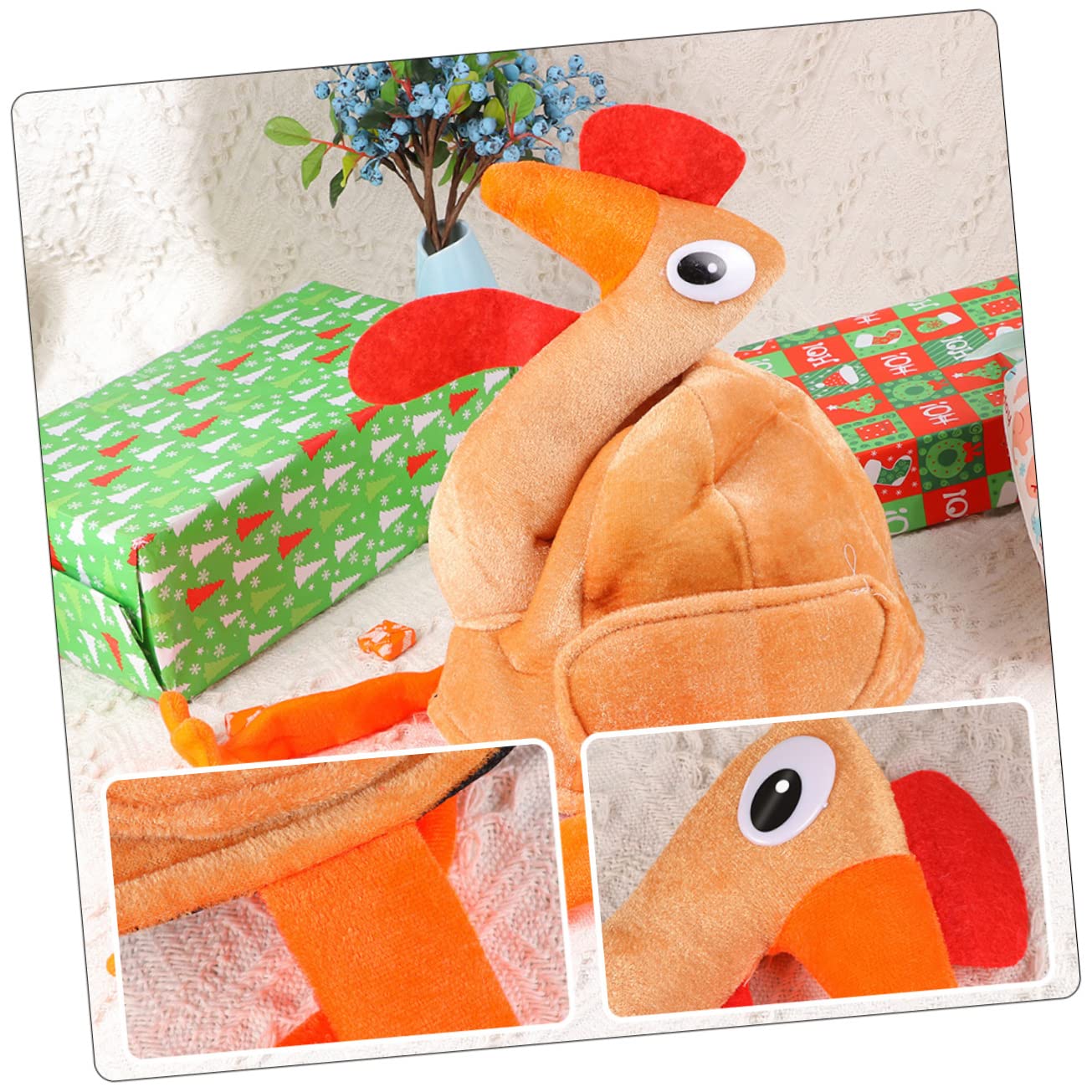 UPKOCH 3piezas Sombrero De Pavo Longevo Para Fiesta De Acción De Gracias Accesorio Divertido De Cosplay Patas Largas Para Celebraciones Festivas