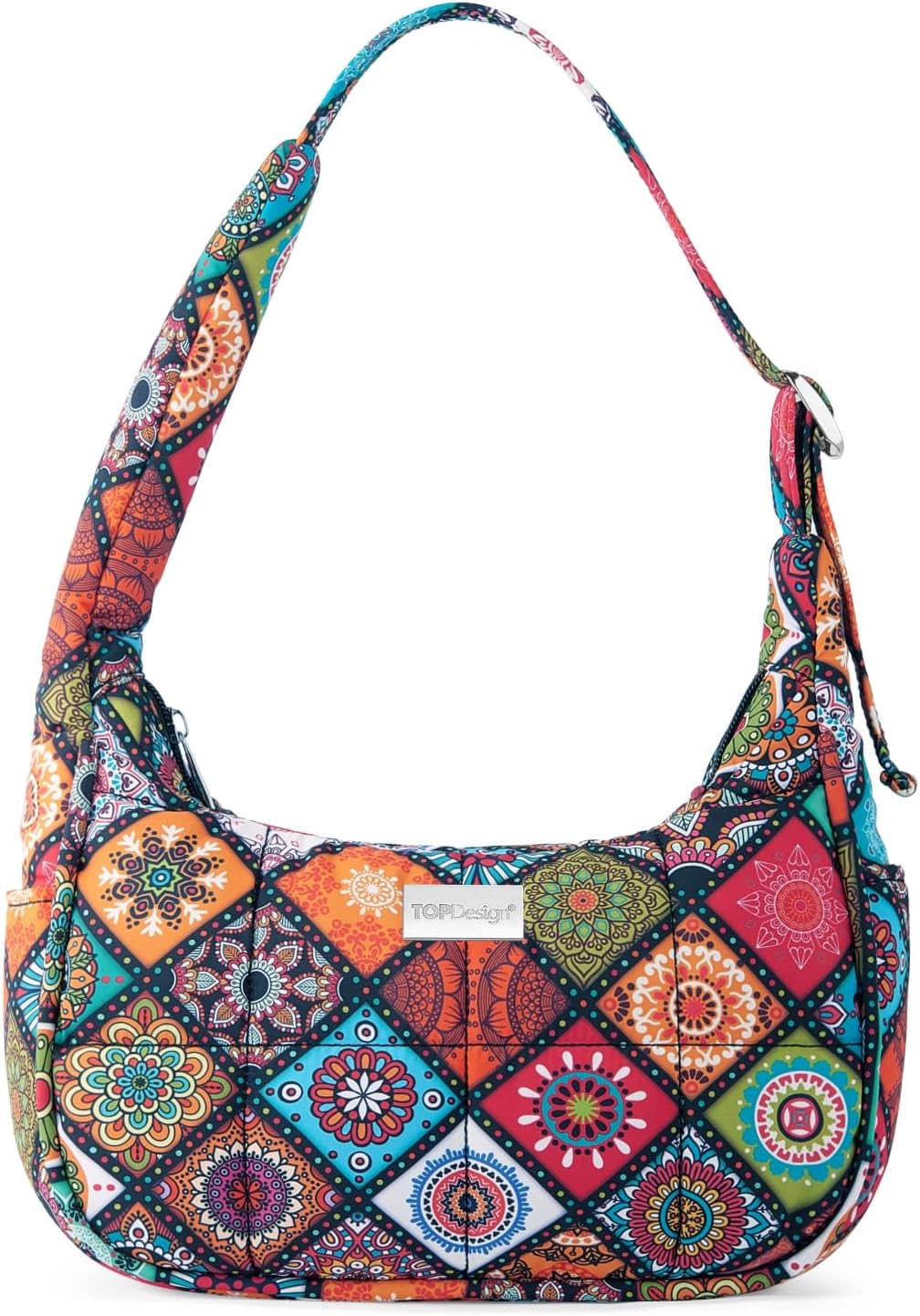 Quilted Puffer Shoulder Bag for Women, Trendy Lightweight Hobo Crescent Bag with Adjustable Strap