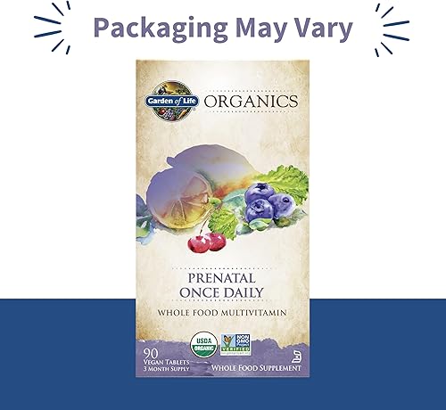 Miniatura 2 de Garden of Life mykind Organics - Vitaminas prenatales 90 comprimidos vitaminas prenatales una vez al día alimentos integrales para mujeres con ácido