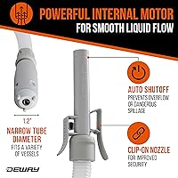 Vista 3 de Bomba de transferencia de combustible DeWay para bidón de gasolina con boquilla de apagado automático de precisión Flujo rápido de 2.4 GPM