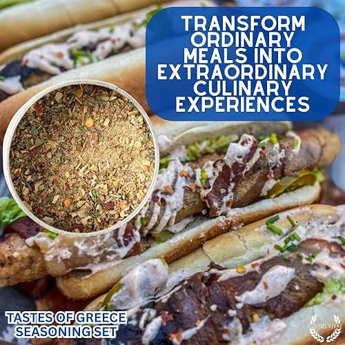 Miniatura 2 de Set de regalo de condimentos griegos | Sabores de Grecia | Mezcla de especias artesanales paquete de seis | Sin OGM, totalmente natural | Sin MSG,