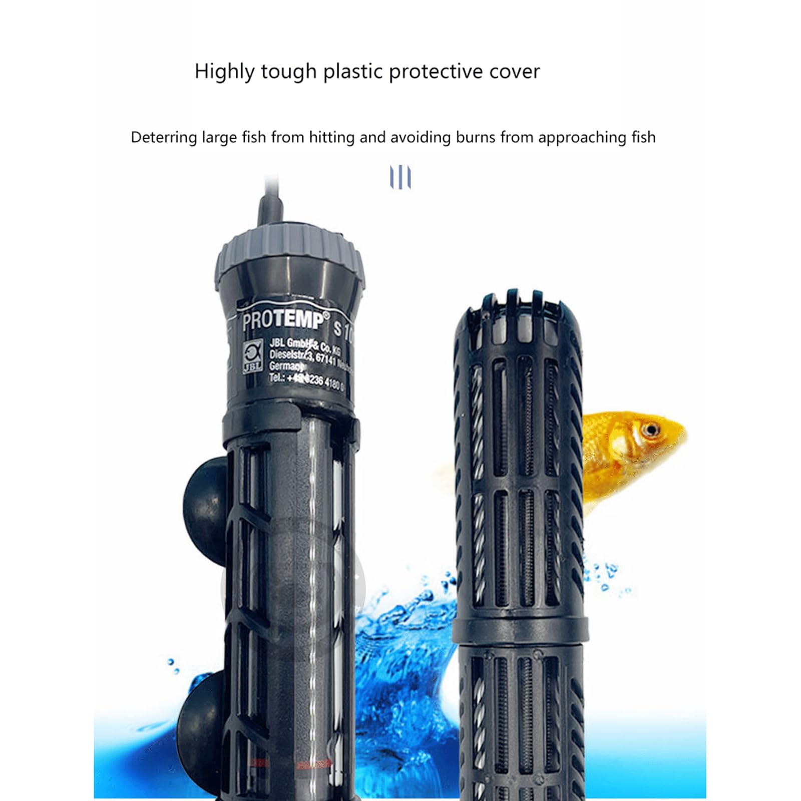 Calentador Termostático A Prueba De Explosiones del Tanque Peces Acuario Calefacción con Cubierta Protectora,100W