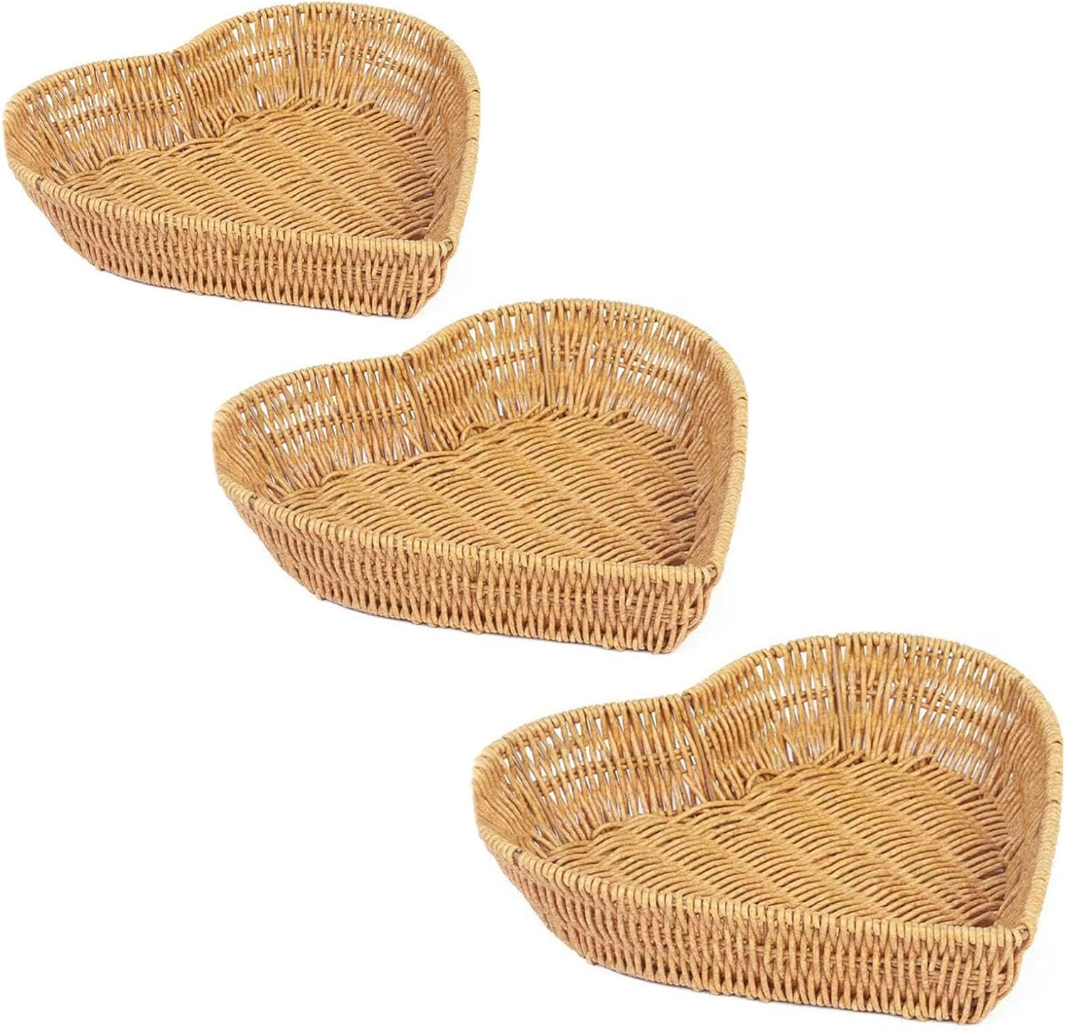Elegant Brown Rattan Bread Serving Basket Delicate Rectangular Tray For Kitchen Picnics And Dining Room Decors