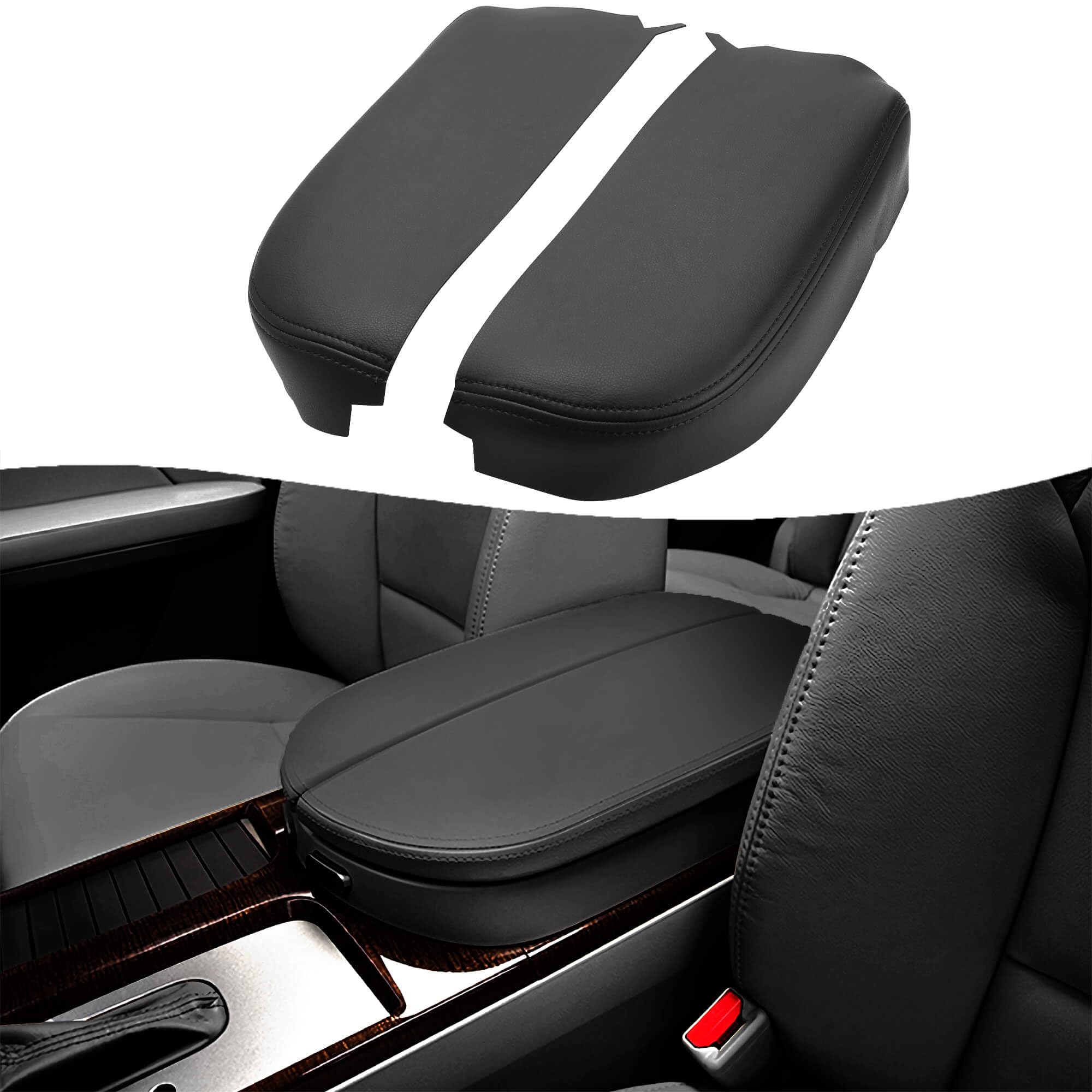 Funda De Tapa De Consola Central En Piel Sintética Con Punto Rojo Para Acura Integra 1994-2001