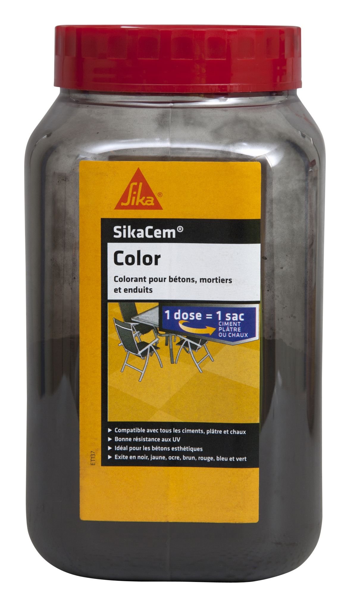 Sika SikaCem Color czarny Barwnik w proszku do cementu, wapna i tynków odporny na UV 0,7 kg