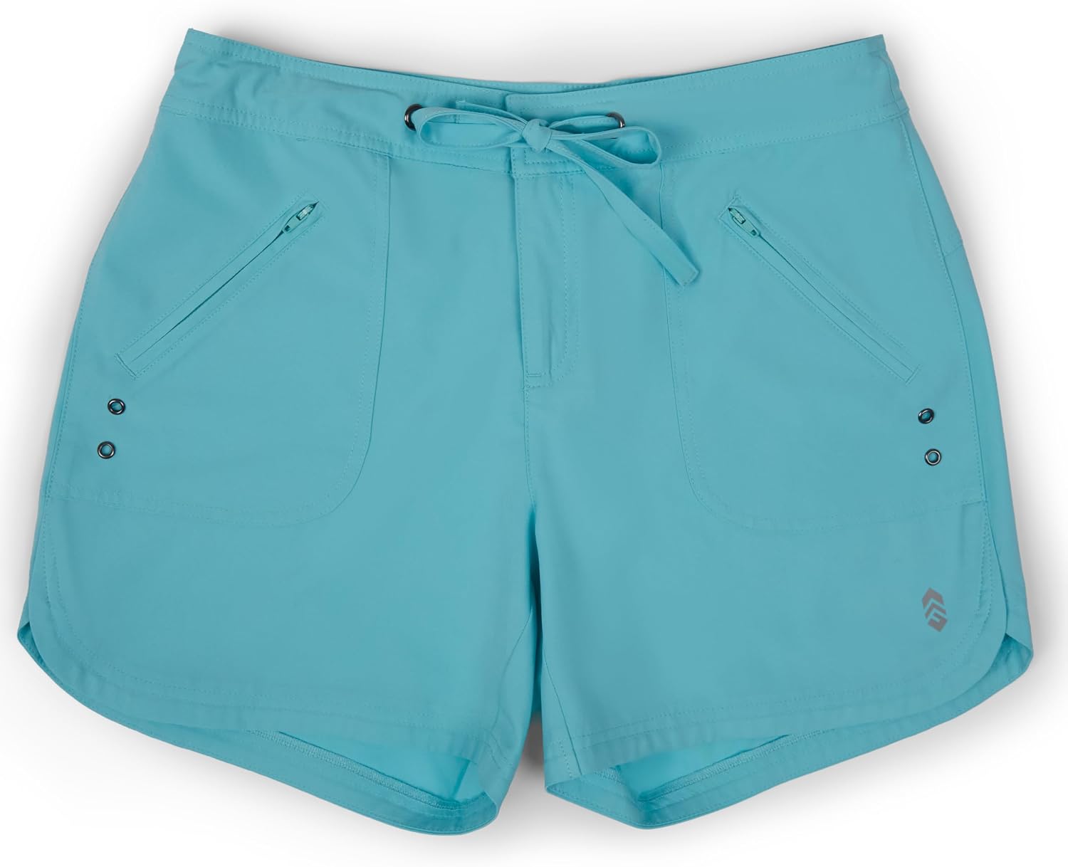 Free Country Women's 5" Swim Board Short High Waisted UPF 50+ Bermuda with Pockets Quick Dry Beach Pool Bottom