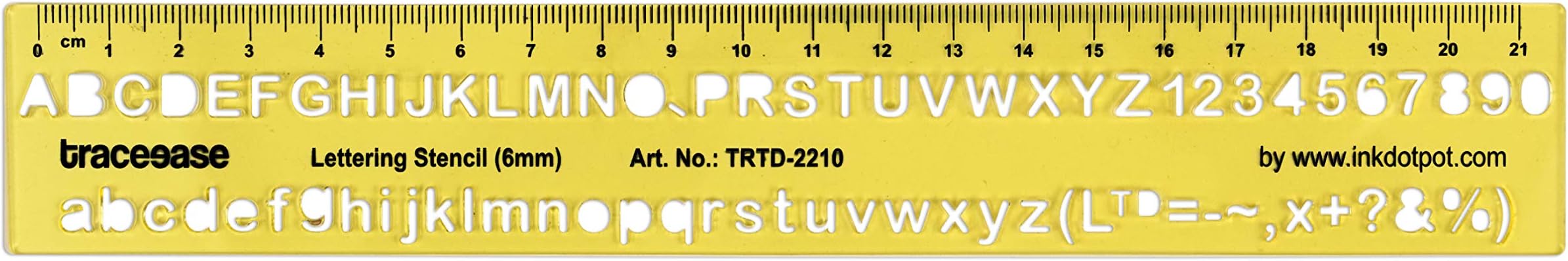 Traceease Upper Case,Lower Case Numbers Lettering Template Drafting Tools Alphabet Letter Stencils-6mm Alphabet Size