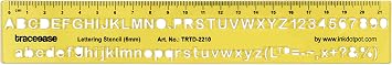 Traceease Upper Case,Lower Case Numbers Lettering Template Drafting Tools Alphabet Letter Stencils-6mm Alphabet Size