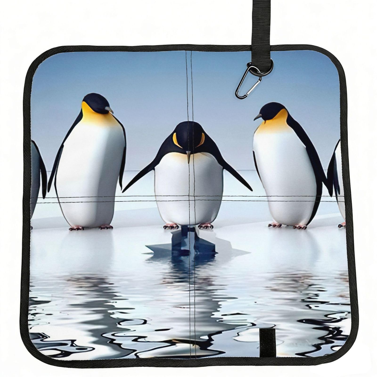 bghdfa Penguin Print Outdoor Sitting Mat Waterproof Oxford Cloth Seat Cushion Folding Foam Camping Seat For Picnic