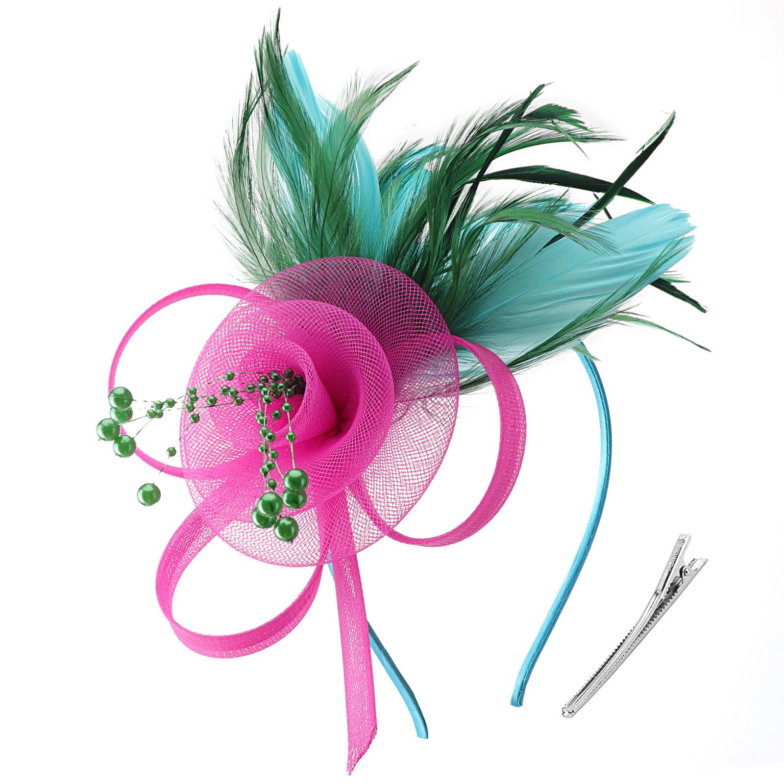 DRESHOW Fascinators Hats for Women Tea Party Fascinator Hats