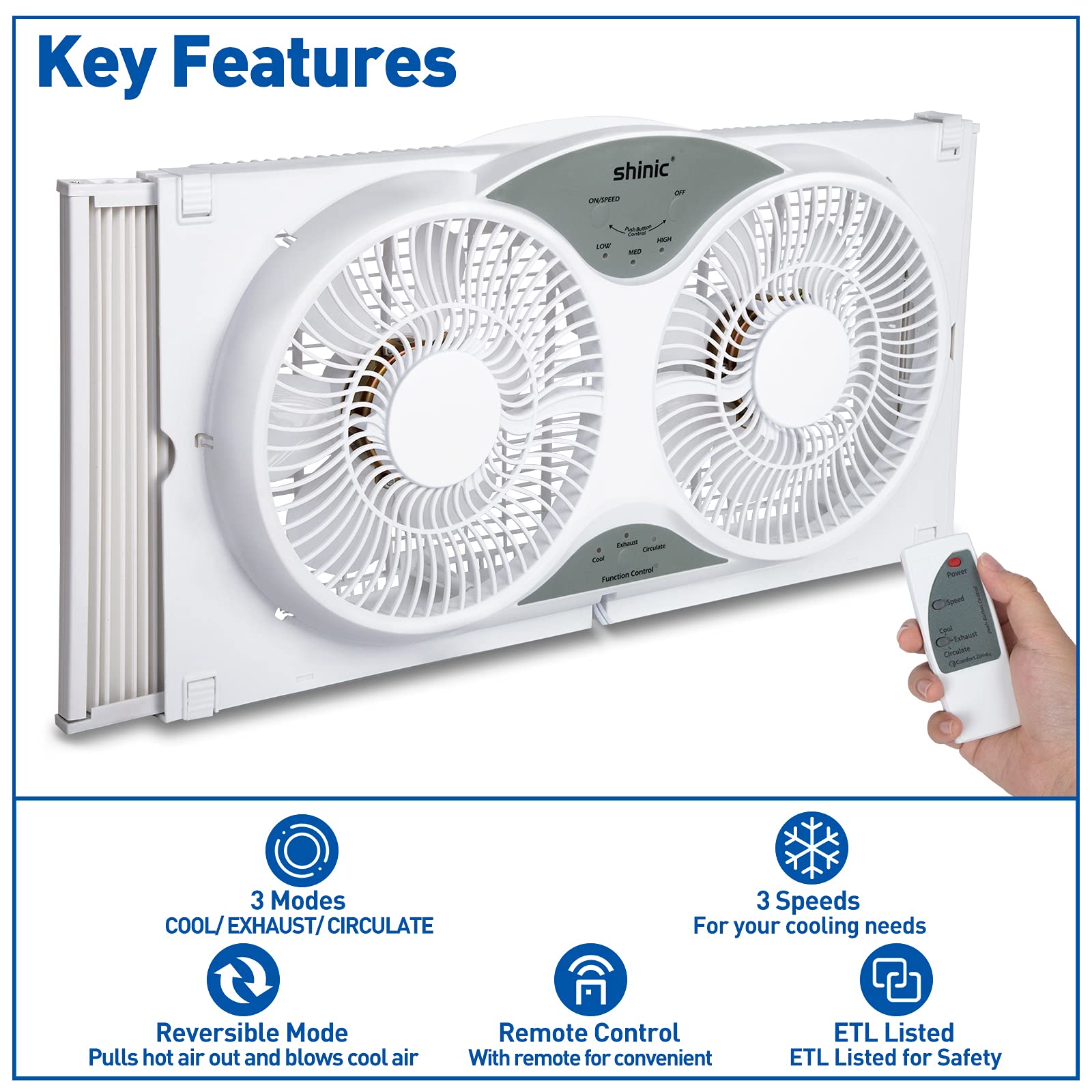 Snapklik.com : Window Fan Remote For BP2-9A