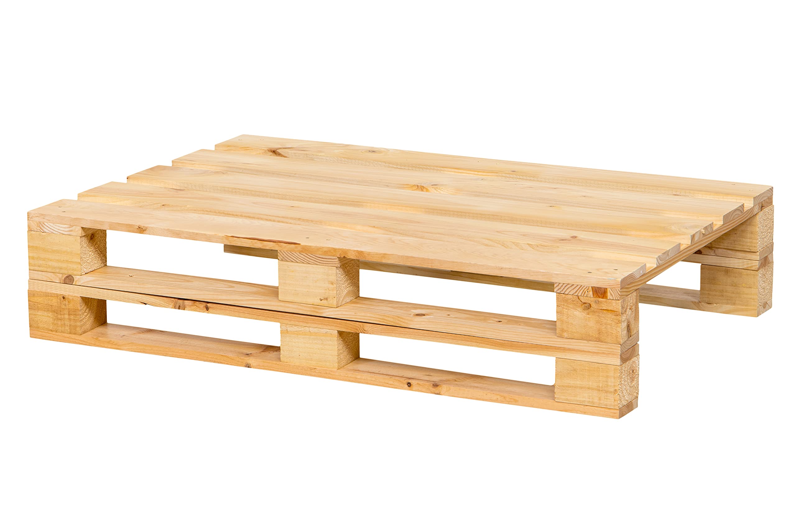 Mesa Auxiliar/Mesa de Centro de PALETS NUEVOS - Mesa Vintage - RÚSTICA (80cm X 48cm, Pino)