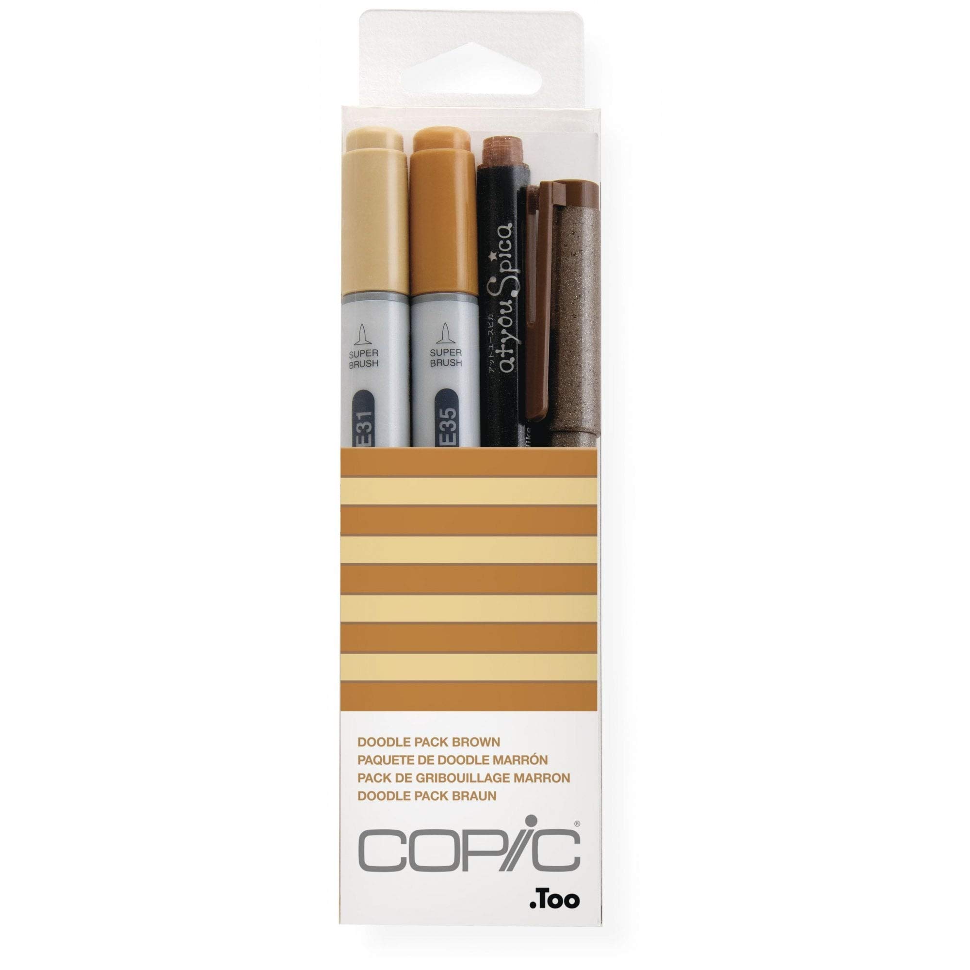 Copic Ciao Doodle Pack - Brown - Refillable Marker Pen