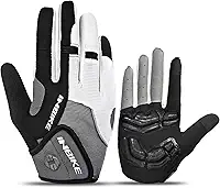 INBIKE Luvas de ciclismo de 5 mm com gel acolchoado e tela sensível ao toque MTB DH Road luva de dedo inteiro para homens e mulheres