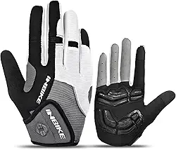 INBIKE Luvas de ciclismo de 5 mm com gel acolchoado e tela sensível ao toque MTB DH Road luva de dedo inteiro para homens e mulheres