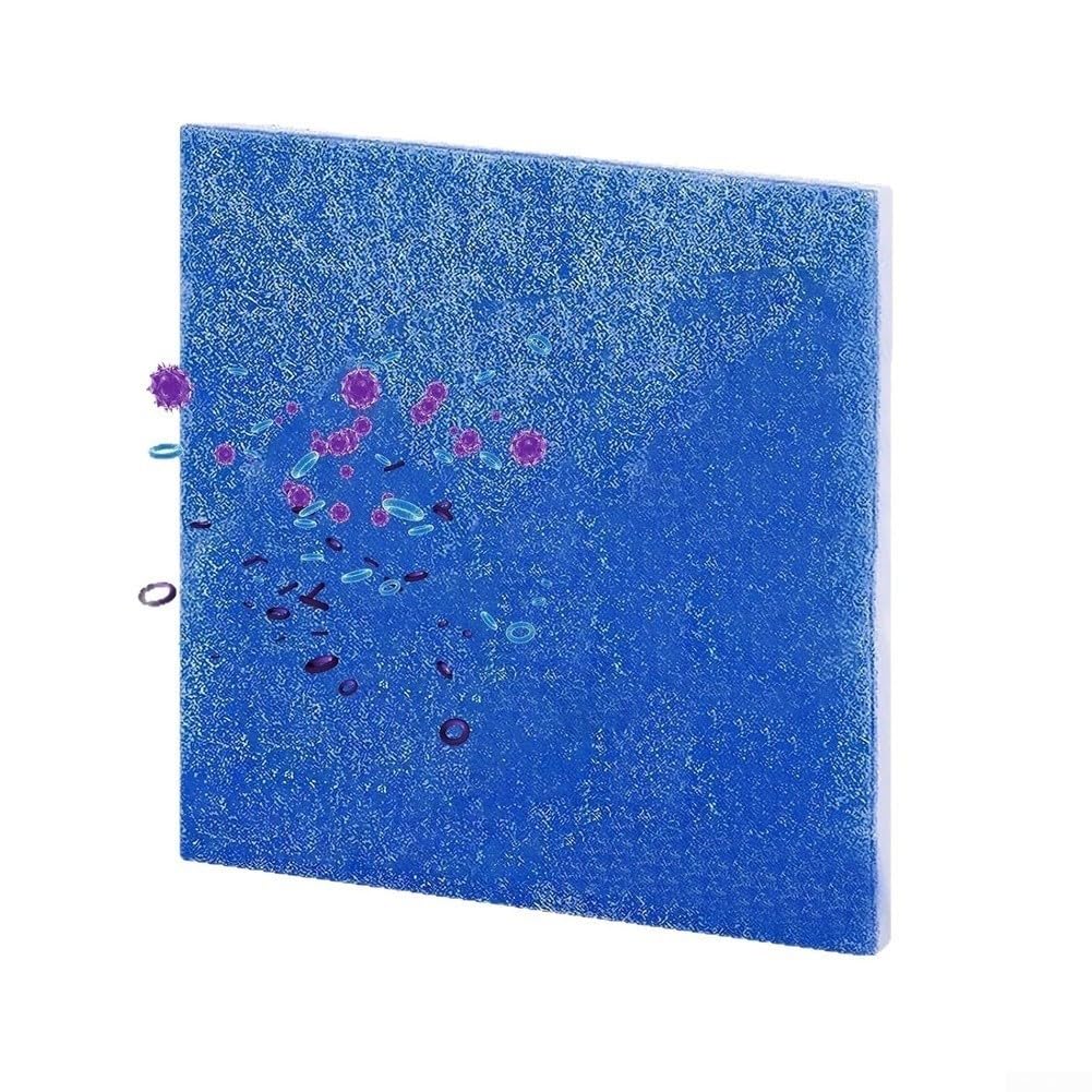 Filtro dell'aria di ricambio per ventola di scarico 00070, filtro lavabile in velluto di cotone per bagno e aria condizionata, riduce la polvere e facile montaggio, blu, 24 x 24 x 1,5 cm