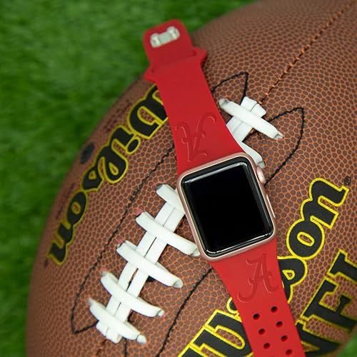 Miniatura 6 de AFFINITY BANDS Alabama - Correa deportiva de silicona grabada con marea carmesí compatible con Apple Watch